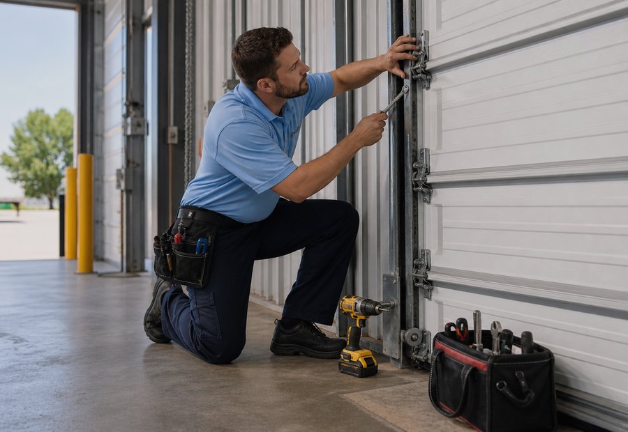 Before Commercial garage door service