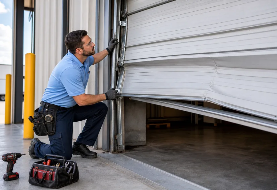 Before Commercial garage door service