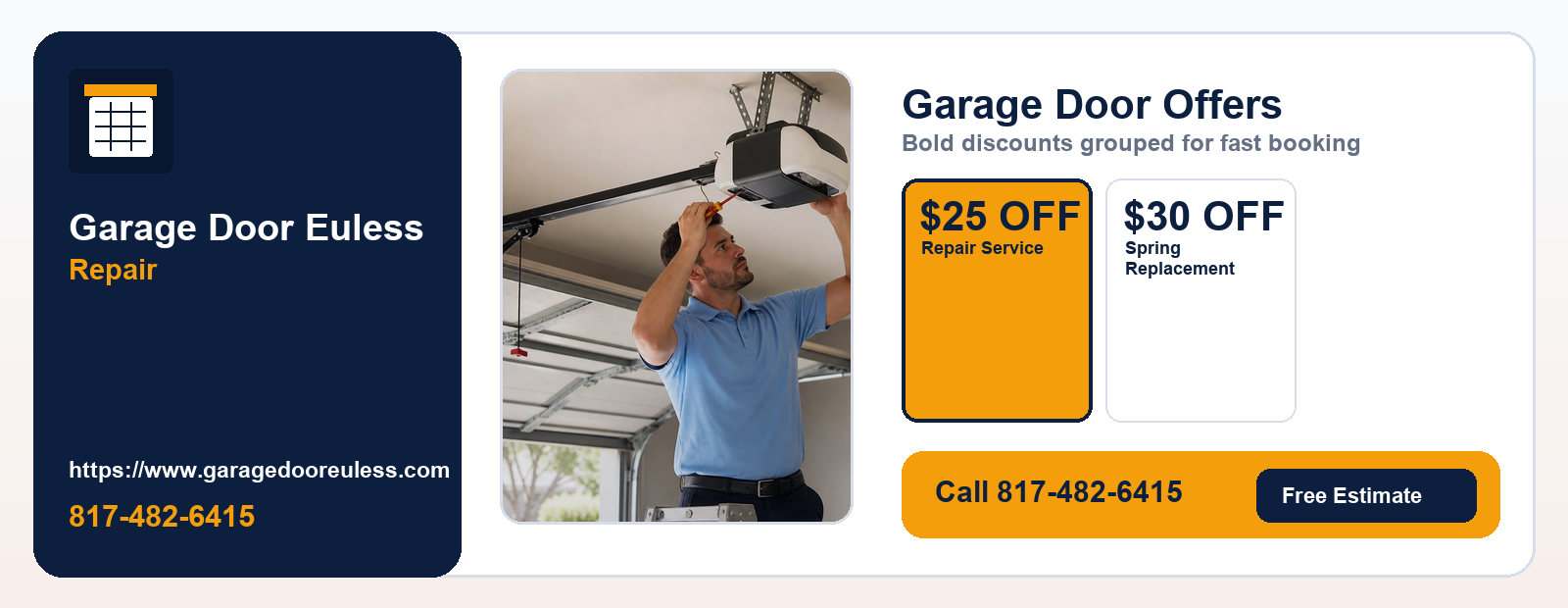 $25 OFF Repair Service + $30 OFF Spring Replacement coupon for Repair